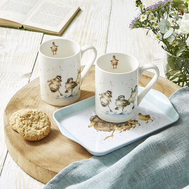 Wrendale Designs Mug & Tray Set (Just Hatched)